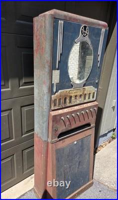 Antique Cigarette Vending Machine Art Deco Era Original Vintage