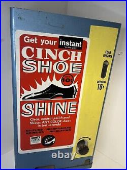 Antique Cinch Shoe Shine Vending Machine