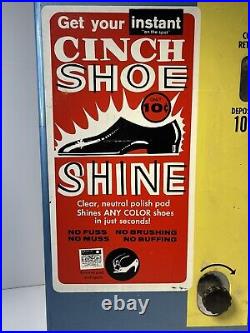 Antique Cinch Shoe Shine Vending Machine