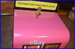 Antique Pink Vintage Purfume Coin Vending Machine Famous Brand Colognes Spray BG