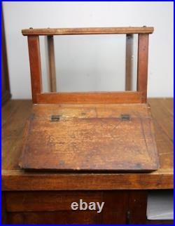 Antique Store Counter Candy Peanut Dispenser Glass Display Case wood cabinet VTG