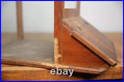 Antique Store Counter Candy Peanut Dispenser Glass Display Case wood cabinet VTG