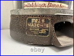 Antique Universal MATCH Dispenser Vending Machine Coin Op Vtg Candy Gumball