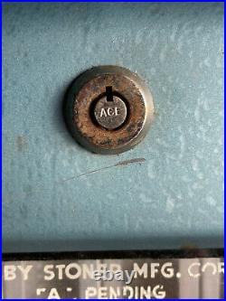 Antique VTG Stoner Fresh Gum Vending Machine BLUE RED no key NICE 1 cent