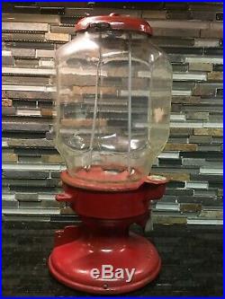 Antique Vintage Columbus Model A Gumball Vending Machine Octagonal Globe