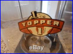 Antique/Vintage Gumball Machine Victor Topper 1 Cent Coin OP