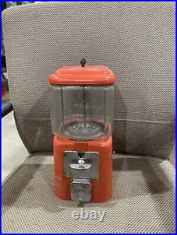 Antique Vintage Oak Acorn Small Glass Globe Gumball Candy Nut vending machine