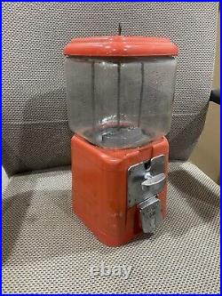 Antique Vintage Oak Acorn Small Glass Globe Gumball Candy Nut vending machine