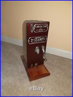 Antique Vintage Post Office Stamp Vending Machine 2cent works perfect rare