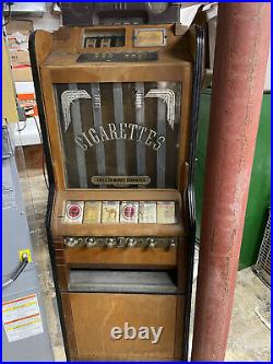 Antique Vintage Vending Machine Cigarette JENNINGS CIGA-ROLA circa 1938