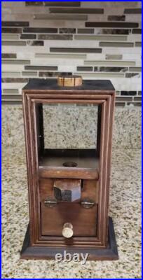 Antique / Vintage Wooden Gumball & Candy 1 Cent Machine