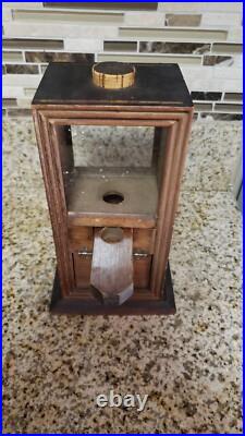Antique / Vintage Wooden Gumball & Candy 1 Cent Machine