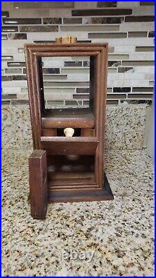 Antique / Vintage Wooden Gumball & Candy 1 Cent Machine