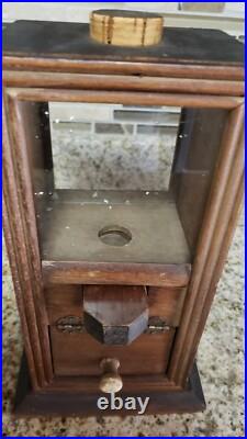Antique / Vintage Wooden Gumball & Candy 1 Cent Machine
