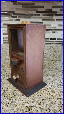 Antique / Vintage Wooden Gumball & Candy 1 Cent Machine