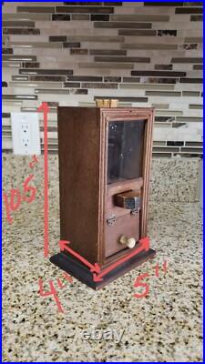 Antique / Vintage Wooden Gumball & Candy 1 Cent Machine