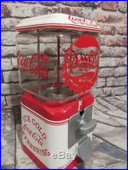 Antique penny machine Coca cola vintage Acorn gumball machine glass globe 1 cent