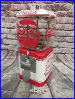 Antique penny machine Coca cola vintage Acorn gumball machine glass globe 1 cent