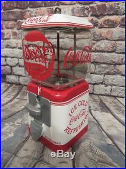 Antique penny machine Coca cola vintage Acorn gumball machine glass globe 1 cent