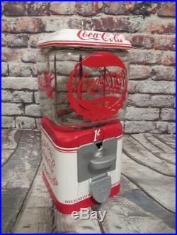 Antique penny machine Coca cola vintage Acorn gumball machine glass globe 1 cent