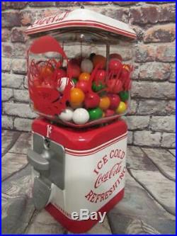 Antique penny machine Coca cola vintage Acorn gumball machine glass globe 1 cent