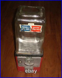 Atlas Gum Ball Machine One & Five Cent Vintage Original