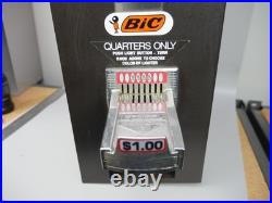 BIC Vintage Lighter Vending Machine Dispenser 1980s/1990s w extras