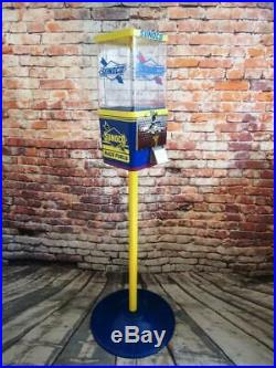 Blue SUNOCO OIL gas pump gasoline vintage gumball machine + stand