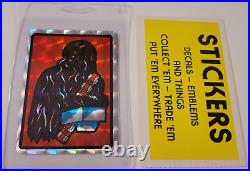 CHEWBACCA Star Wars 1980's PRISMATIC Prism VENDING MACHINE STICKER CARD Vintage