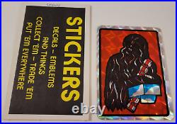 CHEWBACCA Star Wars 1980's PRISMATIC Prism VENDING MACHINE STICKER CARD Vintage