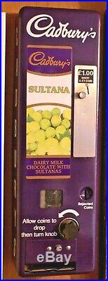 Cadburys Sultana Retro Vending Machine Vintage Chocolate Wall Type Dairy Milk