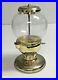 Carousel Gold 14 Candy Gumball Nut Vending Machine Glass Globe Vintage