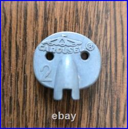 Carousel Gumball Key #2 Very Rare Vintage Vending Machine Original