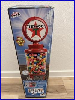 Carousel Texaco Vintage Gas Pump Gumball Machine 21 Tall, Lighted New Sealed