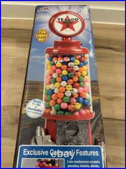 Carousel Texaco Vintage Gas Pump Gumball Machine 21 Tall, Lighted New Sealed