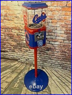 Chicago Cubs inspired vintage gumball dispenser Acorn gumball penny machine