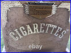 Cigarette glass Art Deco sign or replacement vintage vending machine 14 X 13