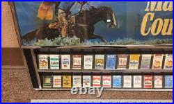 Cigarette vending machine control panel heavy chrome metal vintage old time