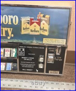 Cigarette vending machine control panel heavy chrome metal vintage old time