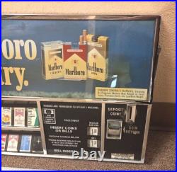 Cigarette vending machine control panel heavy chrome metal vintage old time