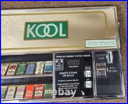 Cigarette vending machine control panel heavy chrome metal vintage old time