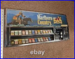 Cigarette vending machine control panel heavy chrome metal vintage old time
