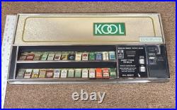 Cigarette vending machine control panel heavy chrome metal vintage old time