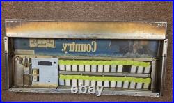 Cigarette vending machine control panel heavy chrome metal vintage old time