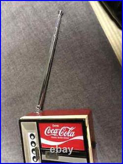 Coca-Cola Bottle Vending Machine Radio Red Wood grain RARE Vintage Showa Retro