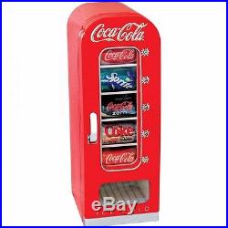 Coca Cola Can Retro Mini Cooler Fridge Vending Machine Soda Vintage Look 10 Cans
