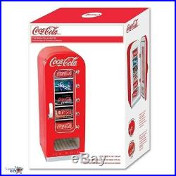 Coca Cola Can Vending Machine Retro Soda Vintage Cooler Mini Fridge 10 Cans Bar