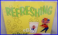 Coca-Cola Light-Up Cup Vending Machine Sign Vintage NOS 50's Coke Dee-lish