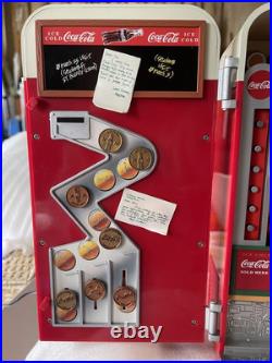 Coca-Cola Vending Machine Miniature with Moving Gimmick Vintage Rare