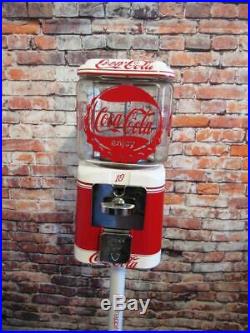 Coca cola Coke memorabilia vintage gumball machine 10 ¢ Acorn glass bar decor